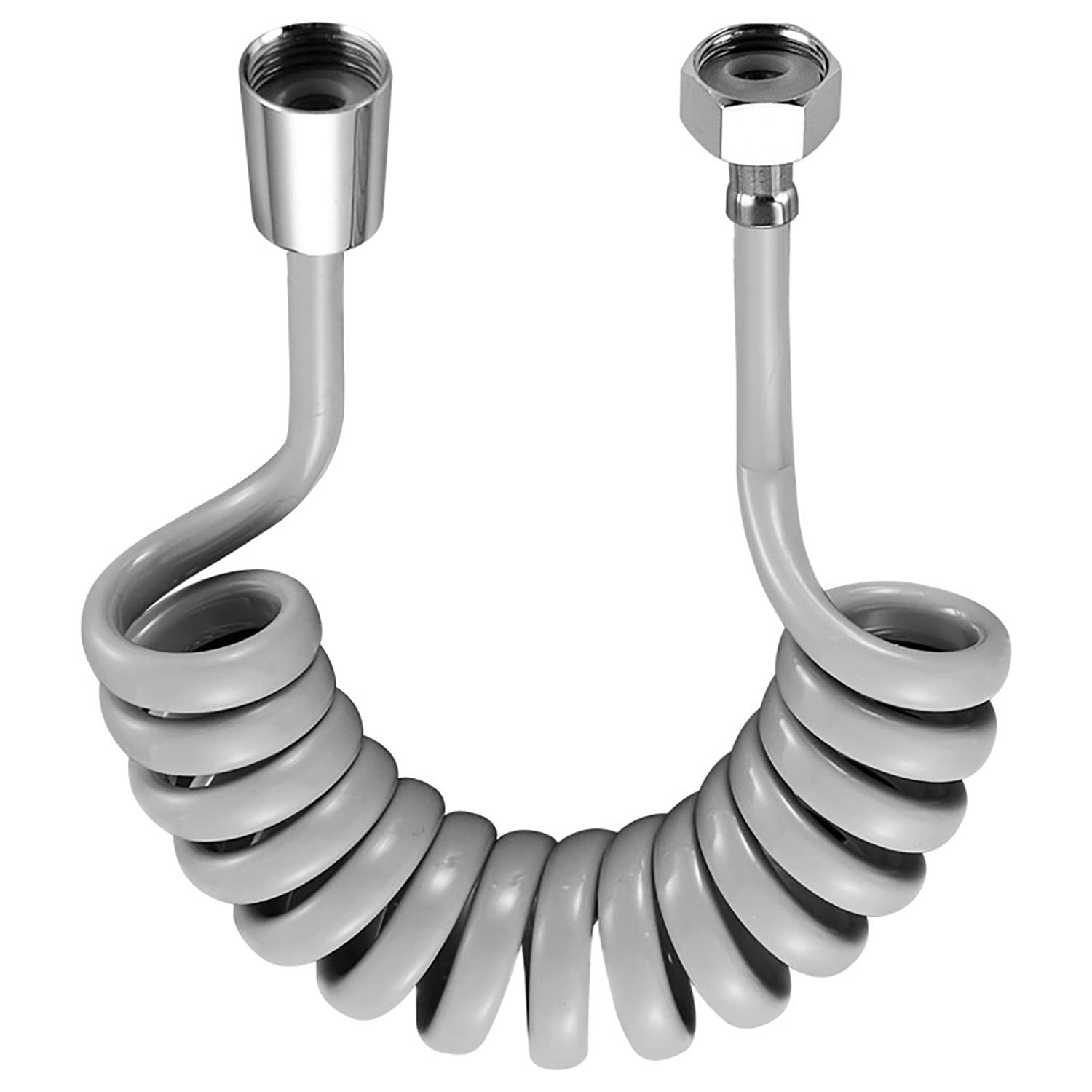 HASTHIP 6.6ft Flexible Bidet Sprayer Hose Spring Coil Hose Toilet Bidet Modification Water Hose Universal Stainless Steel Connectors for Most Plumbing System Threading HASTHIP 6.6ft Flexible Bidet Sprayer Hose Spring Coil Hose Toilet Bidet Modification Water Hose Universal Stainless Steel Connectors for Most Plumbing System Threading